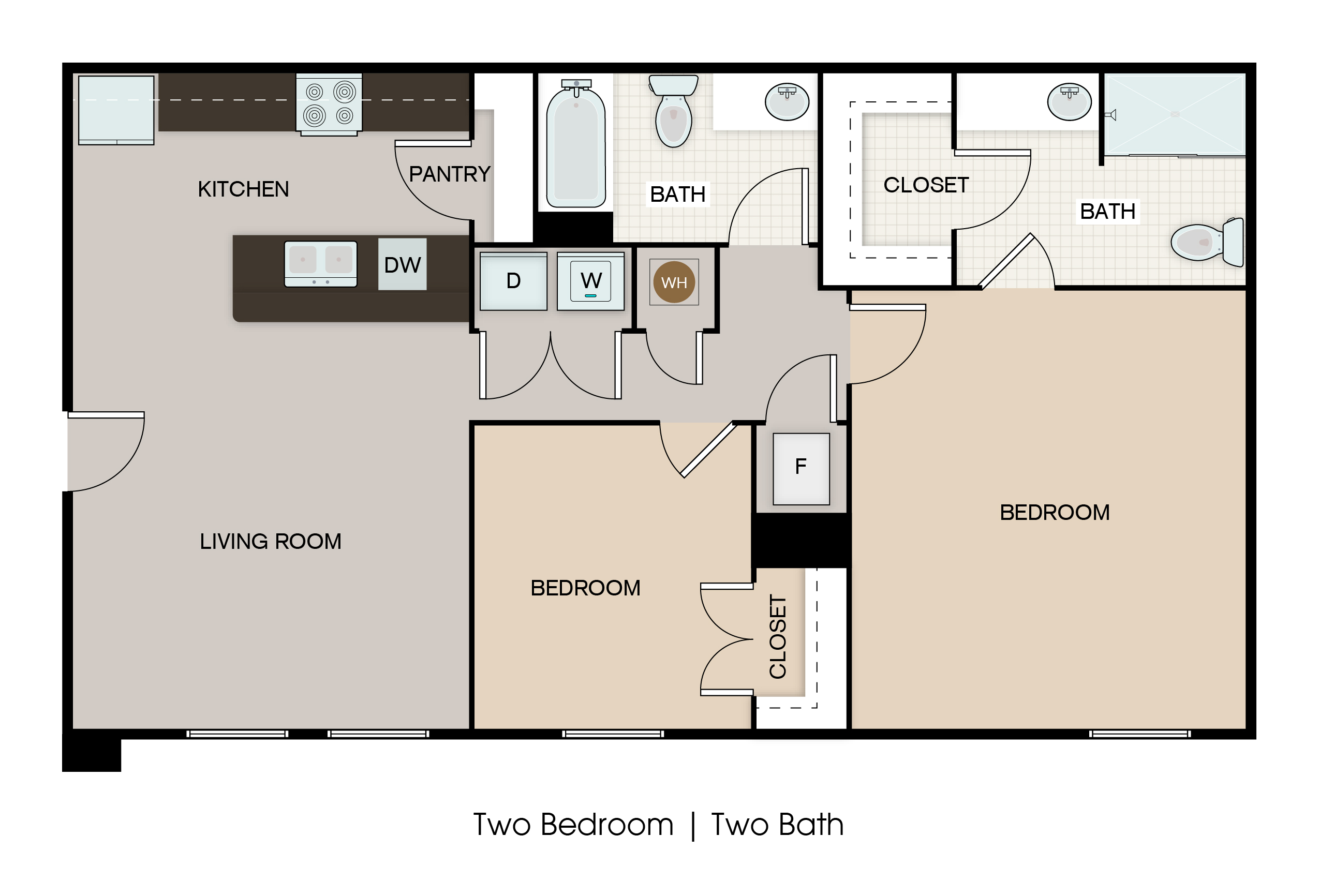 McCombs Village Floor Plan 2bedroom